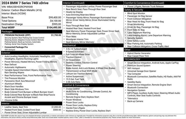 2024 BMW 740i xDrive 2024 BMW 740i xDrive