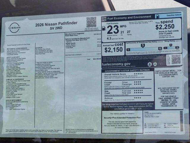 2026 Nissan Pathfinder SV