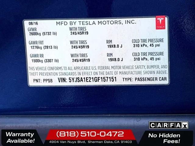 2016 Tesla Model S 75D