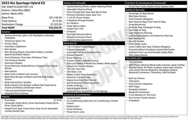 2023 Kia Sportage Hybrid EX 2023 Kia Sportage Hybrid EX