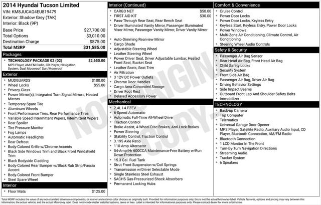 2014 Hyundai Tucson Limited 2014 Hyundai Tucson Limited