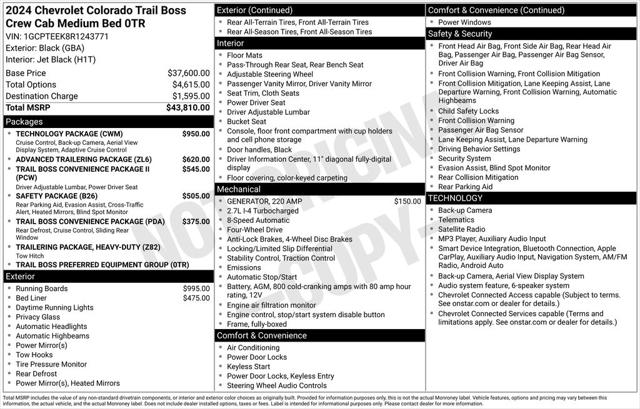 Used 2024 Chevrolet Colorado 4WD Trail Boss For Sale in Muscle Shoals, AL