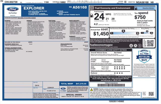 Used 2022 Ford Explorer Limited For Sale in Muscle Shoals, AL