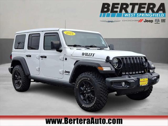 2022 Jeep Wrangler Unlimited Willys 4x4 for sale in West Springfield, MA