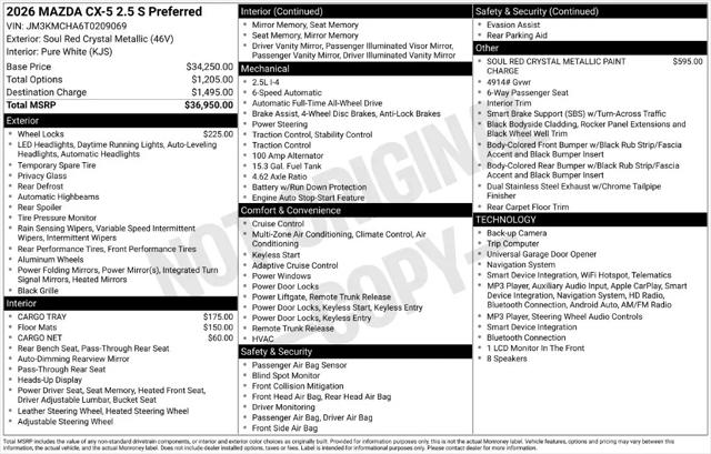 2026 Mazda CX-5 2.5 S Preferred
