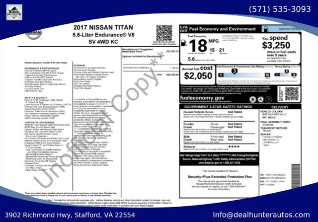 2017 Nissan Titan SV for sale in Stafford, VA