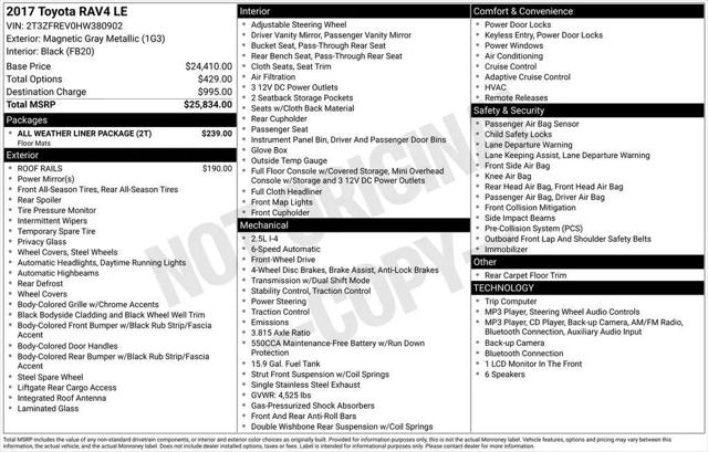 2017 Toyota RAV4 LE for sale in Cincinnati, OH