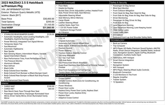 2023 Mazda Mazda3 2.5 S Premium