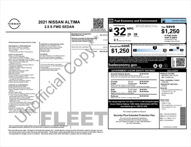 2021 Nissan Altima S FWD