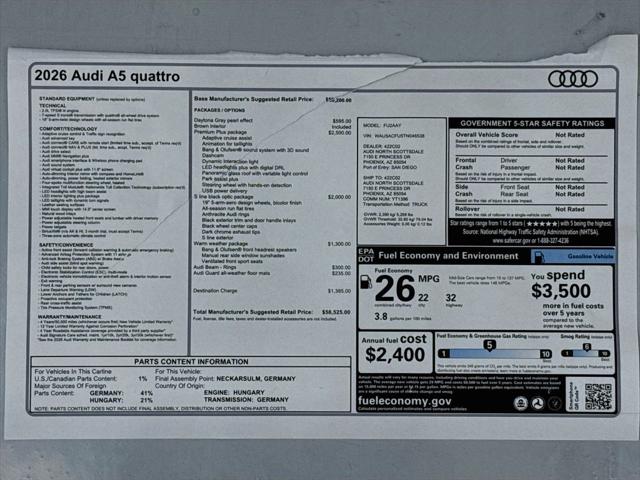 2026 Audi A5 Premium Plus TFSI quattro S tronic