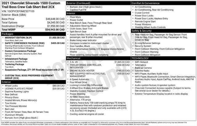 Used 2021 Chevrolet Silverado 1500 Custom Trail Boss For Sale in Muscle Shoals, AL