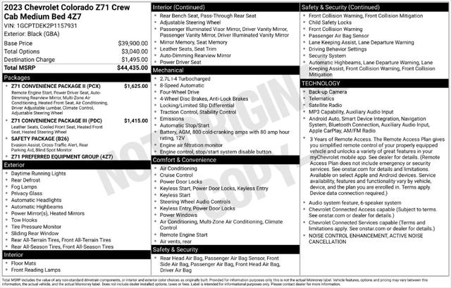 Used 2023 Chevrolet Colorado 4WD Crew Cab Short Box Z71 For Sale in Muscle Shoals, AL