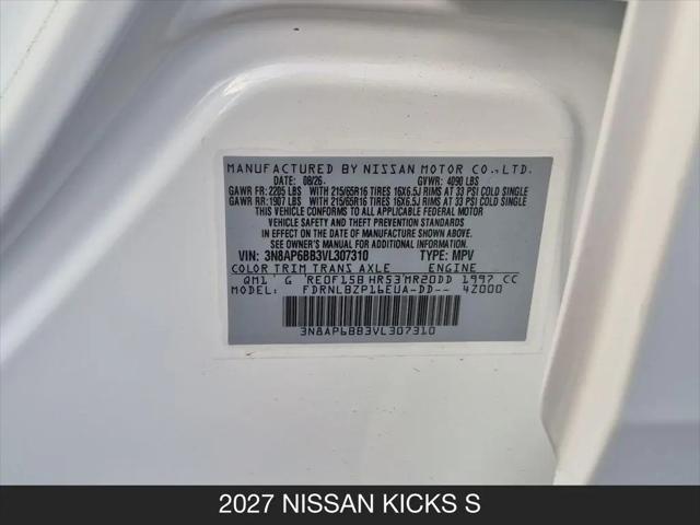 2027 Nissan Kicks S