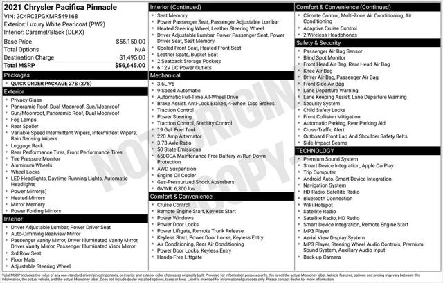 2021 Chrysler Pacifica Pinnacle AWD