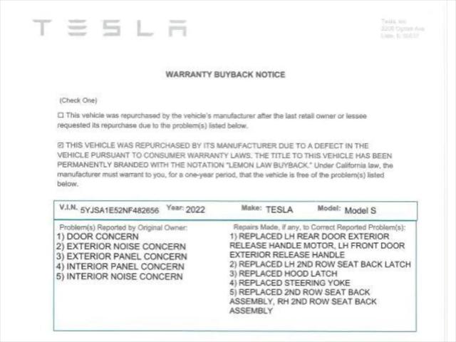 2022 Tesla Model S Dual Motor All-Wheel Drive