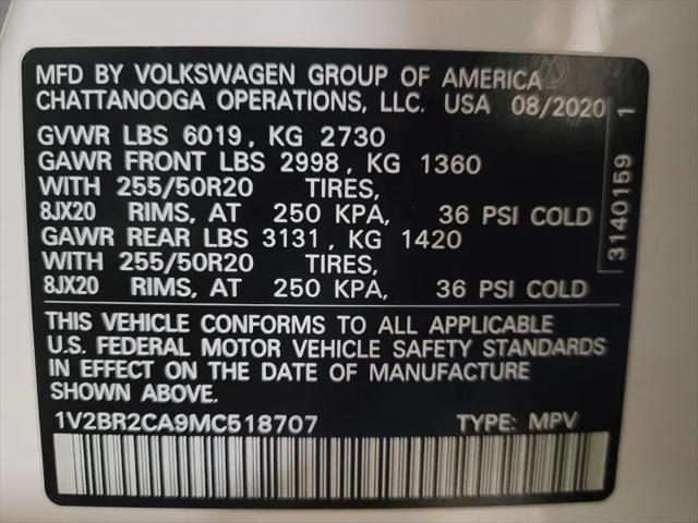 2021 Volkswagen Atlas 3.6L V6 SEL