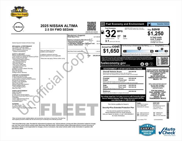 2025 Nissan Altima SV FWD for sale in plano, TX