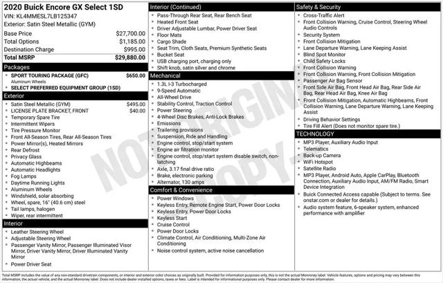 2020 Buick Encore GX AWD Select