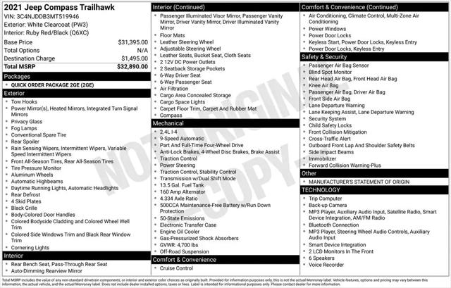 2021 Jeep Compass Trailhawk 4x4