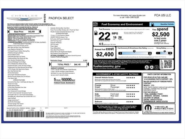2025 Chrysler Pacifica Select