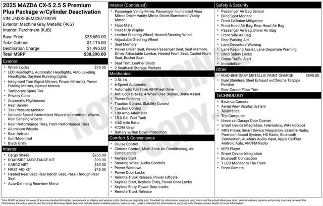 2025 Mazda CX-5 2.5 S Premium Plus