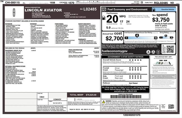 2024 Lincoln Aviator Reserve for sale in Detroit, MI