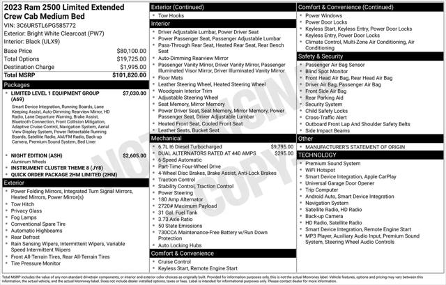 2023 Ram 2500 Limited Mega Cab 4x4 64 Box