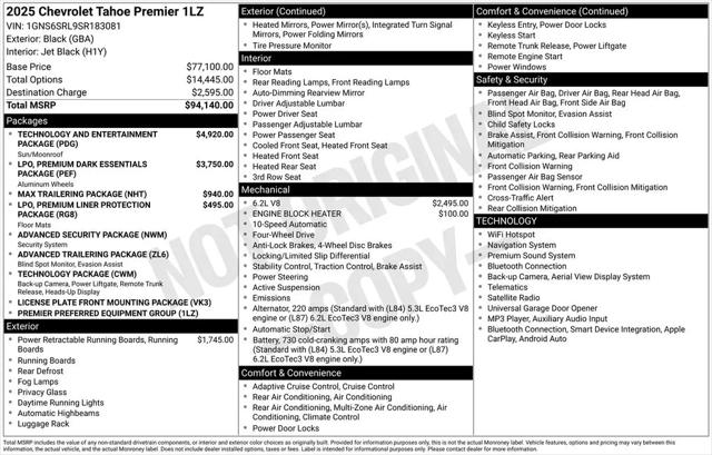 2025 Chevrolet Tahoe 4WD Premier for sale in Naperville, IL