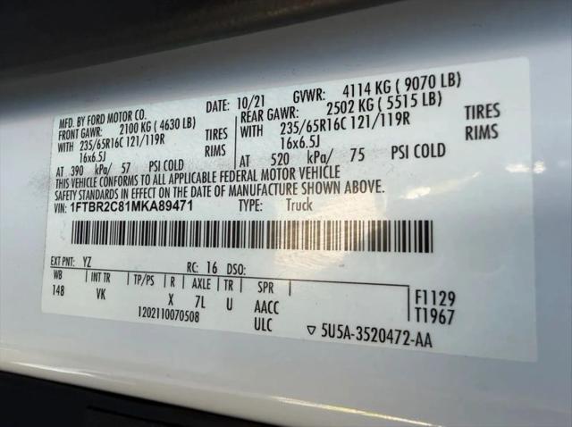 2021 Ford Transit Cargo Van Medium Roof w/LWB