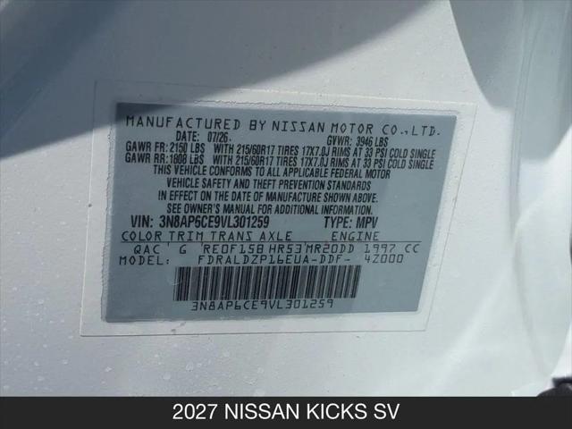 2027 Nissan Kicks SV