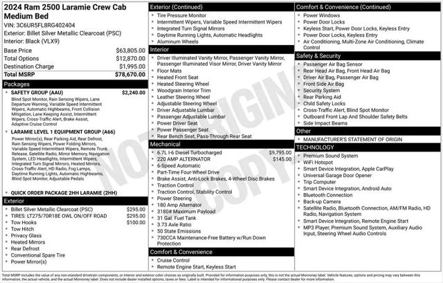 2024 Ram 2500 Laramie Crew Cab 4x4 64 Box