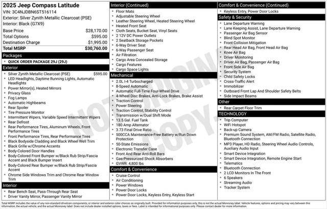 2025 Jeep Compass Latitude 4x4