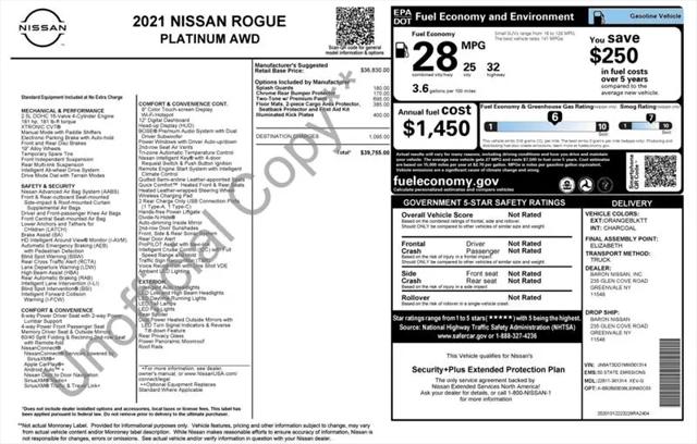 2021 Nissan Rogue Platinum Intelligent AWD