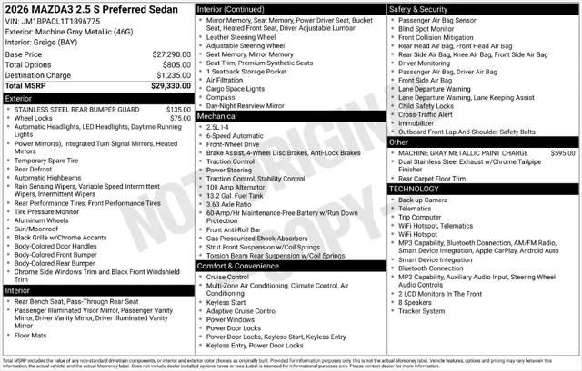 2026 Mazda Mazda3 2.5 S Preferred
