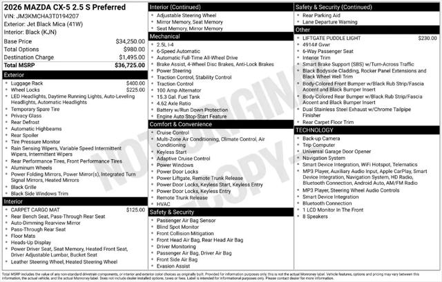 2026 Mazda CX-5 2.5 S Preferred