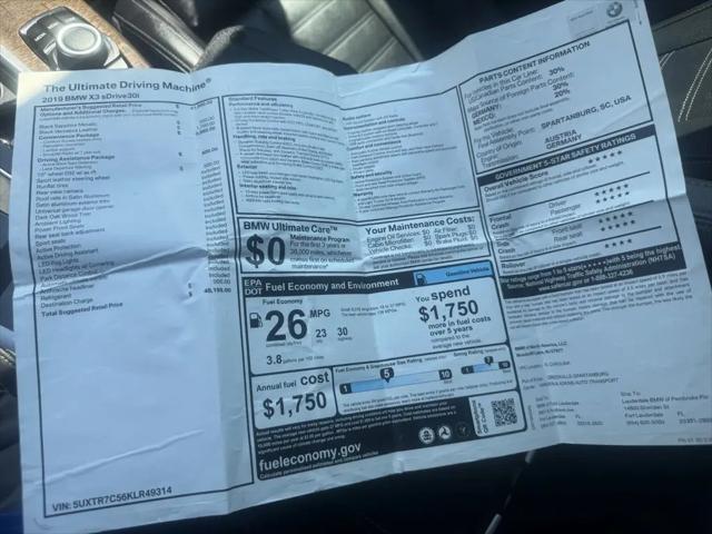 2019 BMW X3 sDrive30i