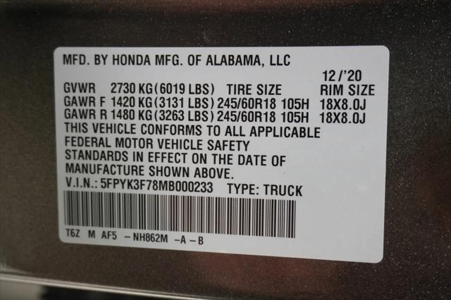 2021 Honda Ridgeline RTL-E