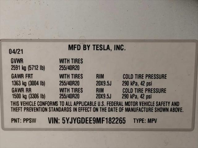 2021 Tesla Model Y Long Range Dual Motor All-Wheel Drive