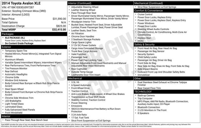 2014 Toyota Avalon XLE for sale in Greensboro, NC