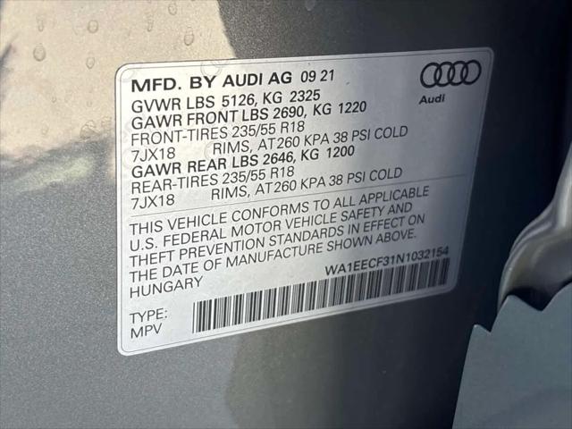 2022 Audi Q3 Premium Plus 45 TFSI S line quattro Tiptronic