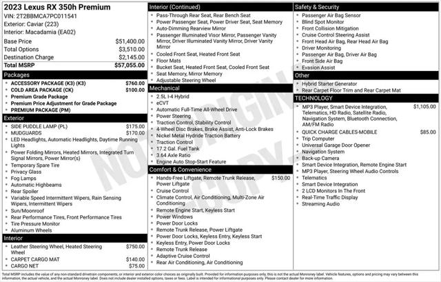 2023 Lexus RX 350 Premium