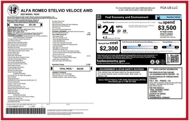2023 Alfa Romeo Stelvio Veloce AWD