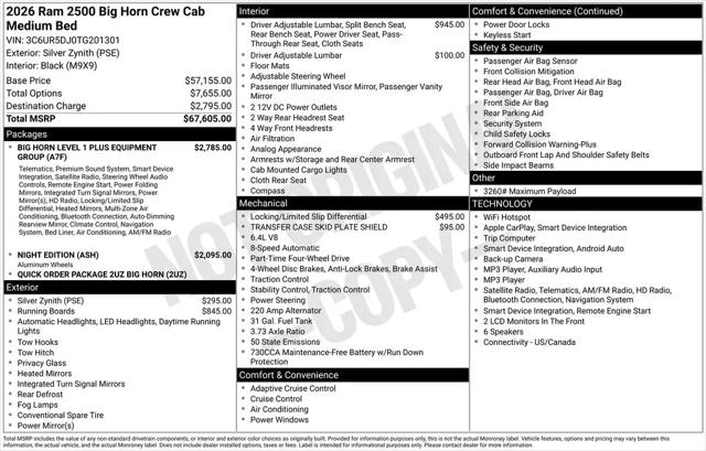 2026 Ram 2500 Big Horn Crew Cab 4x4 64 Box