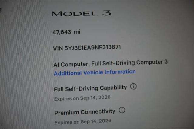 2022 Tesla Model 3 Rear-Wheel Drive