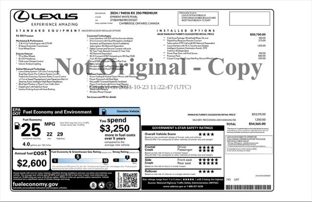 2024 Lexus RX RX 350