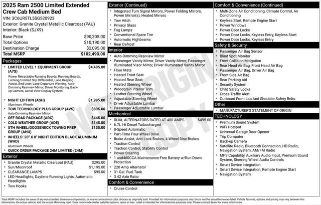 2025 Ram 2500 Limited Mega Cab 4x4 64 Box