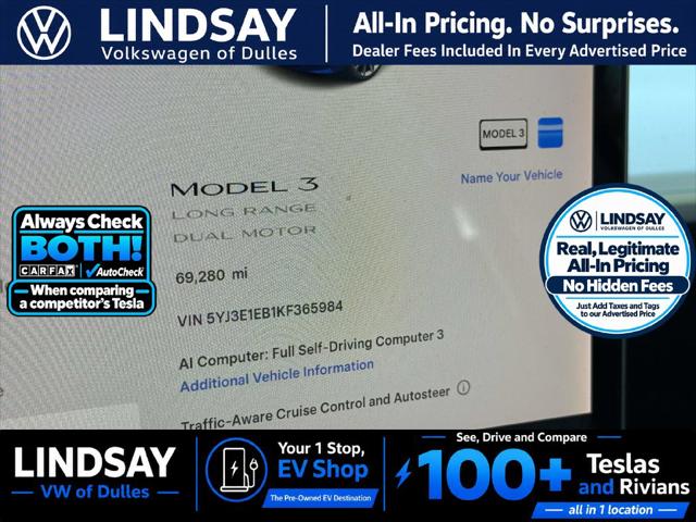 2019 Tesla Model 3 Long Range