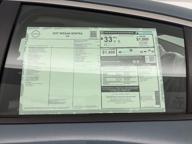 New 2027 Nissan Sentra SV For Sale in Cortland, NY