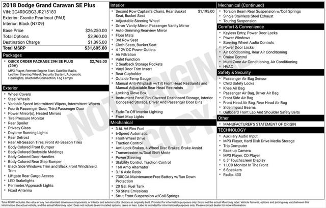 2018 Dodge Grand Caravan SE Plus for sale in Traverse City, MI