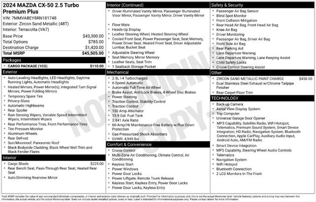 2024 Mazda CX-50 2.5 Turbo Premium Plus